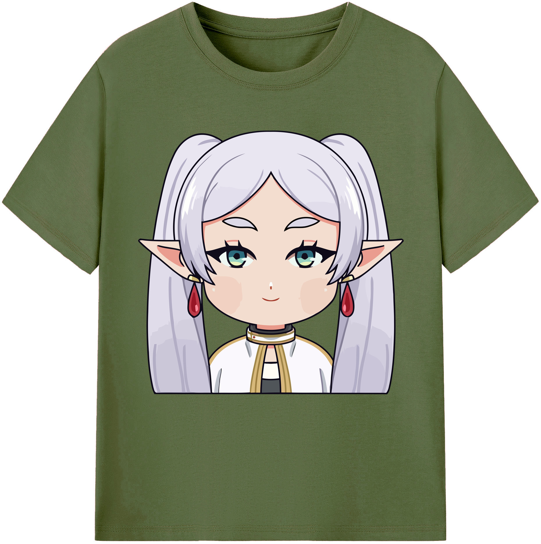 （画像用） 葬送のフリーレン Frieren 綿100％半袖Tシャツ（フロントプリント）